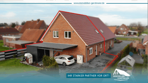 Neubau-Doppelhaushälfte in Kanallage von Großefehn, 26629 Großefehn, Doppelhaushälfte