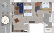 Voll ausgestattetes, luxuriöses Penthouse mit Urlaubsflair und Weitblick - Grundriss