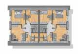 Familienfreundliche Neubau-Doppelhaushälfte – Modernes Wohnen mit viel Platz zum Wohlfühlen - Grundriss Dachgeschoss